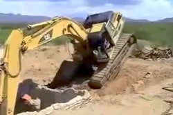 Excavator faceplant