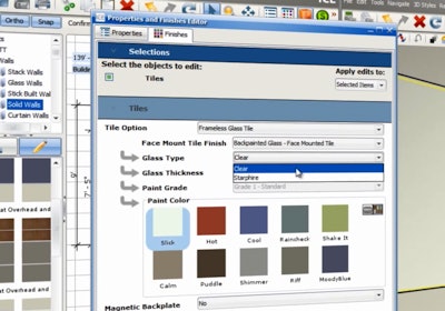 Within ICE sweeping changes can be made to spaces with just a few clicks. As walls are rendered in 3D, a parts list is created and a budget for the project is updated.