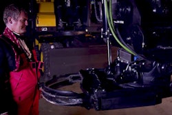 Volvo CE excavator undresses a sailor
