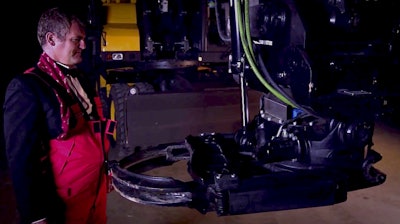 Volvo CE excavator undresses a sailor