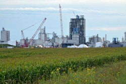 Construction in process on the DuPont biofuel plant in Nevada, Iowa.