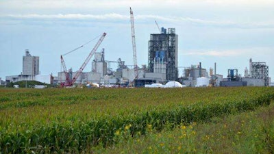 Construction in process on the DuPont biofuel plant in Nevada, Iowa.