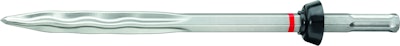 The curvy lines on the Hilti TE-SP Wave Chisel put more energy into the concrete and prevent stuck chisels.