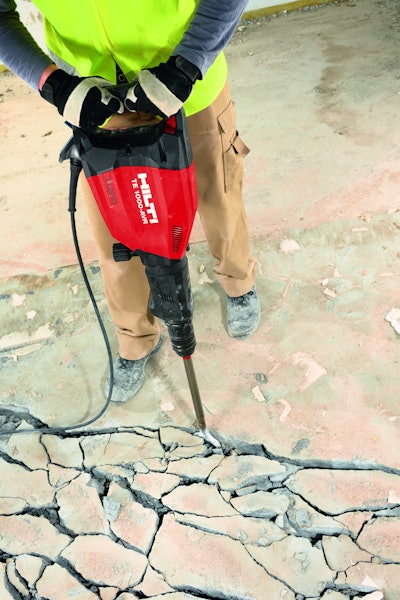 The new Hilti TE 1000-AVR breaker offers 50 percent more impact energy than its predecessor.