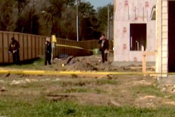 A still from footage shot by KHOU shows the scene of the shooting that claimed Medrano’s life.