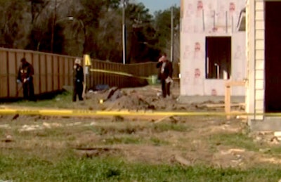 A still from footage shot by KHOU shows the scene of the shooting that claimed Medrano’s life.