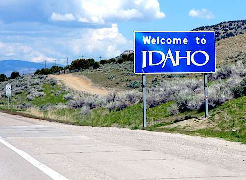 Idaho welcome sign