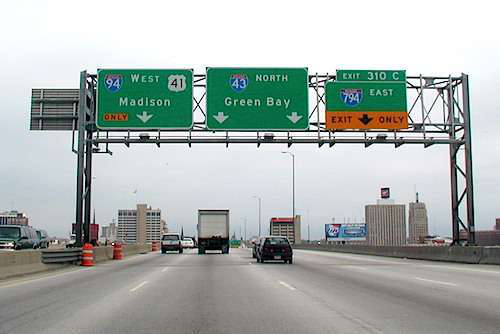 Interstate 43 Into Green Bay Wisconsin