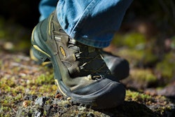 Keen work boots in outdoor action
