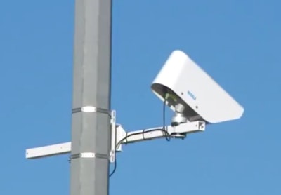 Lasers pointed at the pavement can detect the road’s condition. The data is then passed along to a sign that suggests an appropriate speed.