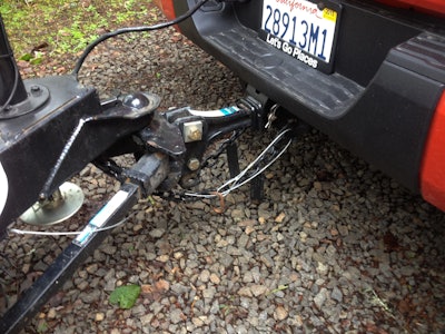 Pickups towing trailered loads more than 5,000 pounds with 1/2-ton need to pay attention to the hitch being used. HD pickups should use a W-D hitch on trailered loads of more than 8,000 pounds.