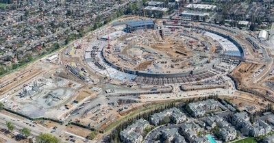 The latest progress photo of the jobsite, shared earlier this month by Apple.