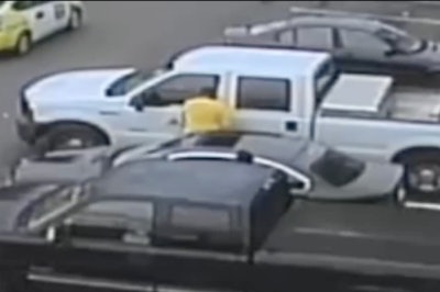 In surveilance footage released by the Atlanta Police Department, two suspects are seen entering the workers’ pickup.