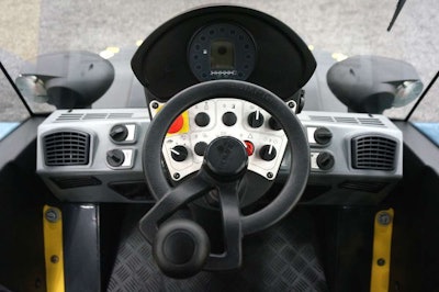 A smaller steering wheel makes entering and exiting the cab easier without compromising control.