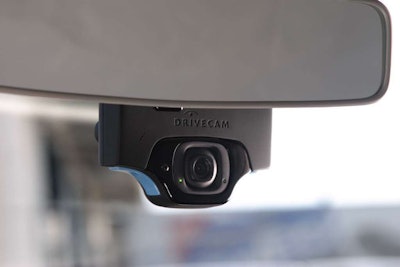 An in-cab camera from DriveCam continuously films the driver and the road, deleting all footage beyond clips that include “trigger events.”