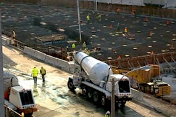 A still from the WITI report shows the concrete pour in progress.