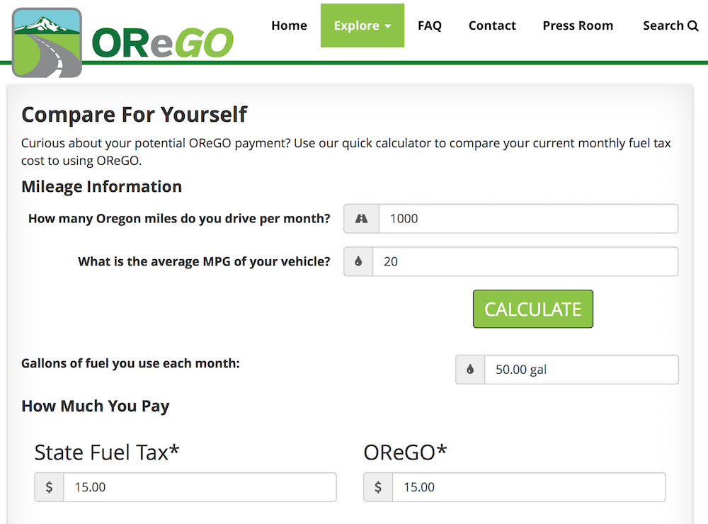 OreGo calculator