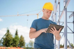 young worker on iPad