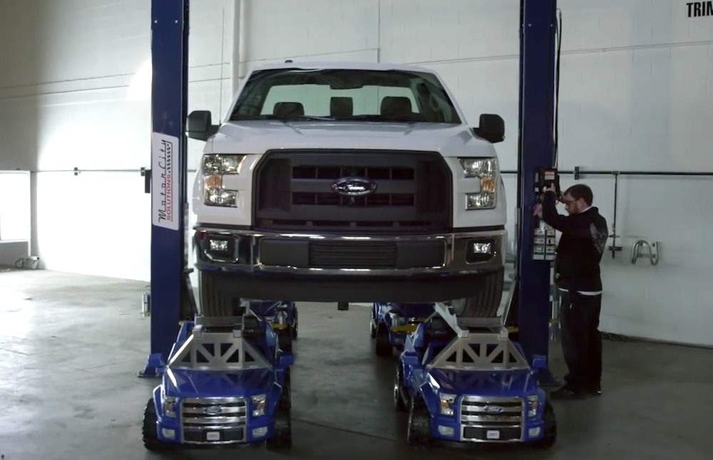 Power Wheels 2015 Ford F 150s are so tough they can support full weight of the real truck