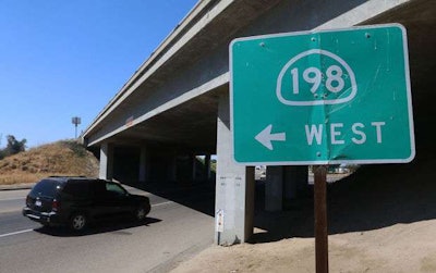 Caltrans has approved $2.9 million for the replacement of the bridge deck crossing over Hanford-Armona Road. Credit: Gary Feinstein/Hanford Sentinel