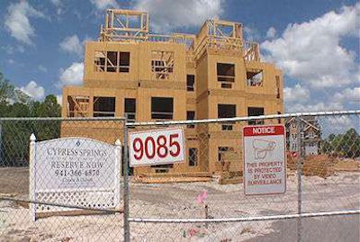 Ramirez fell four stories from the assisted living facility under construction seen in this still from WWSB footage.