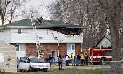 The scene of the fire. Credit: Matthew Putney/WCF Courier