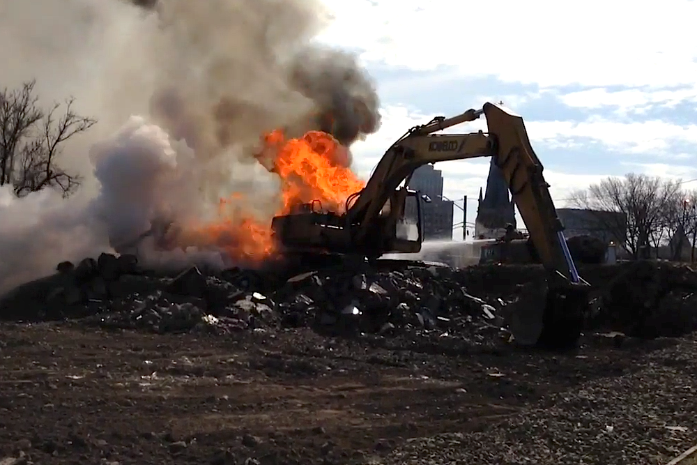 Excavator explosion Syracuse