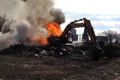Excavator explosion Syracuse