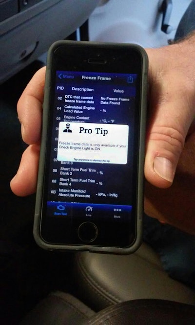 Processor IDs (PIDs) cover every aspect of the vehicle’s functions. Tips can be called up if questions arise.