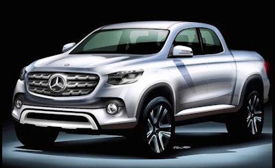 A concept drawing of the truck from Mercedes-Benz.