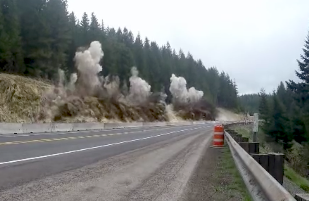 Oregon Mount Hood Safety project blasting