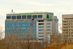 Construction at UConn Health Center in Farmington was stopped after a noose was found on the jobsite, seen in this still from NBC.