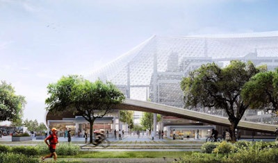 A rendering of Google’s proposed HQ revamp.
