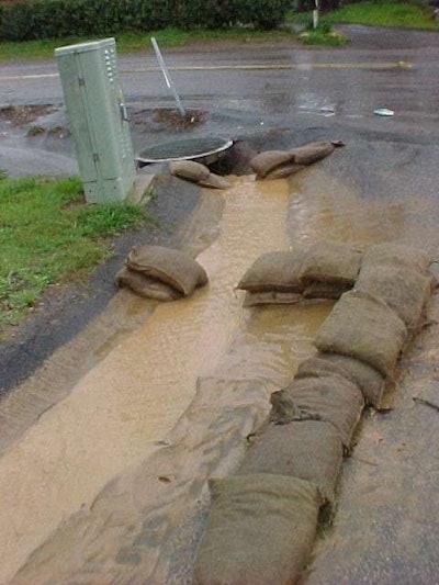 An example of poorly maintained storm water runoff control. Credit: EPA