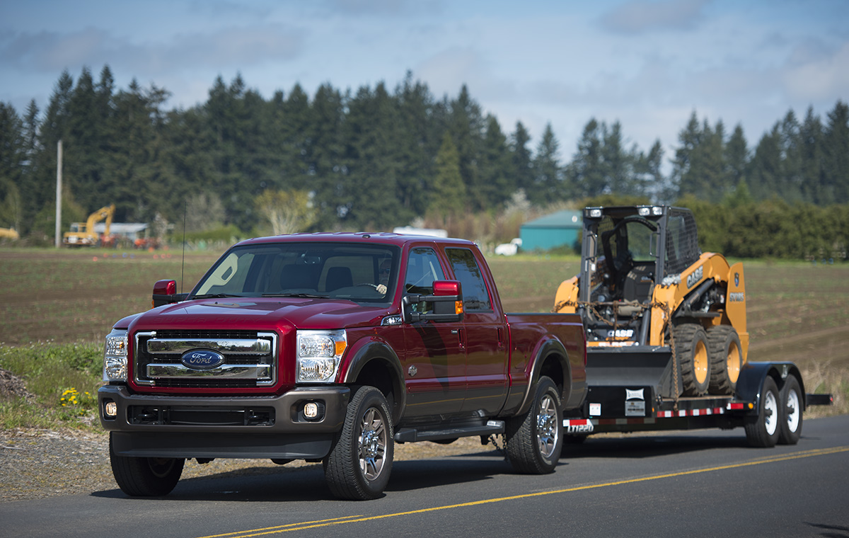 All pickups have requirements for the use of a weight-distributing hitch when towing trailered loads greater than 5,000 pounds. Heavy-duty pickups are no exception.