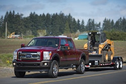 All pickups have requirements for the use of a weight-distributing hitch when towing trailered loads greater than 5,000 pounds. Heavy-duty pickups are no exception.