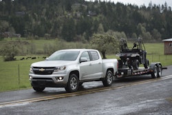 Chevy’s midsize pickups have a maximum tow rating of 7,000 pounds when equipped with the optional trailering package.
