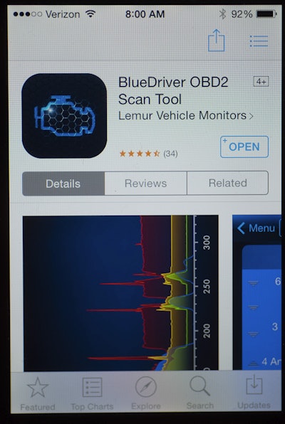 Among the dozens of functions, BlueDriver’s app allows live graphs to display specific engine and vehicle operations.