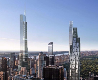 A rendering of the skyline should the Nordstrom Tower rise to the height of the plans Yimby reported. Credit: New York Yimby