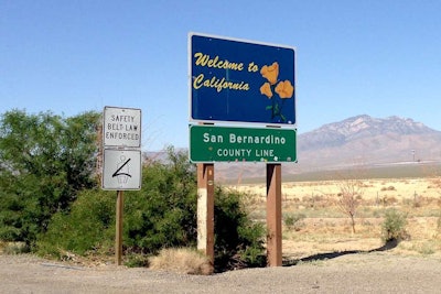 California welcome sign