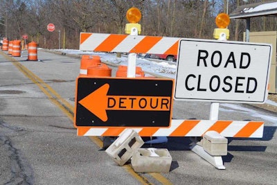 Detour Road Closed construction