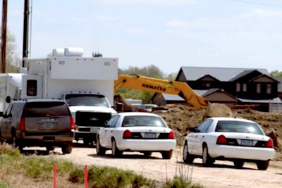 Footage from The Dickinson Press shows police at the jobsite.
