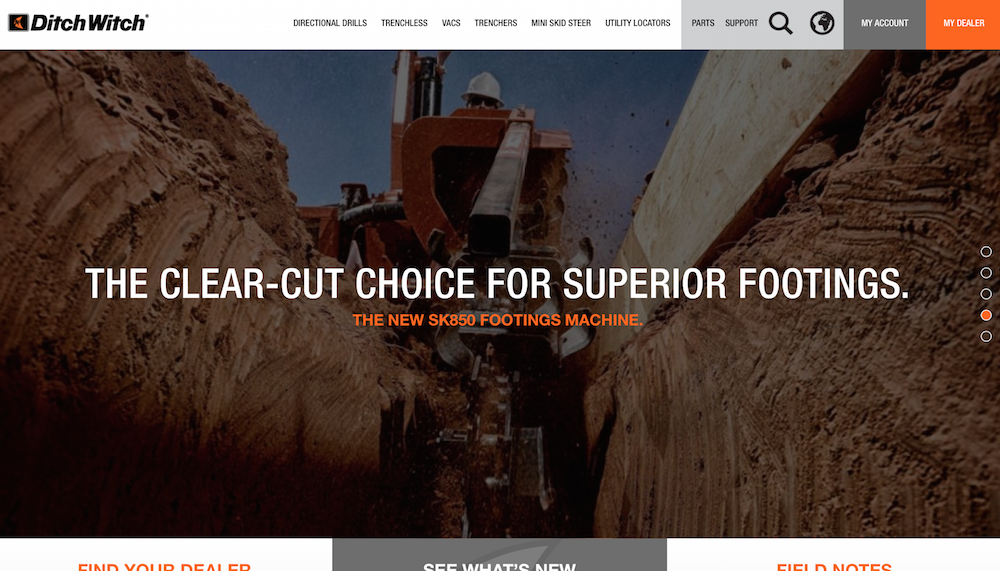 Ditch Witch dot com redesign