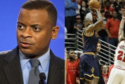 Foxx, left, says the country’s infrastructure needs a buzzer beater like the one James provided against the Bulls Sunday.