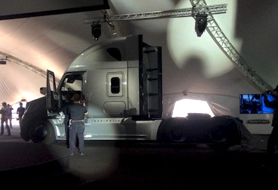 The self-driving truck’s profile.