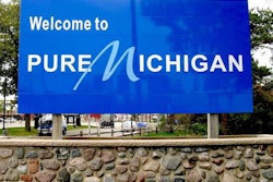 Michigan welcome sign no construction