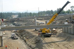Crews work on a portion of the North Spokane Corridor project in 2009. Credit: WSDOT Flickr