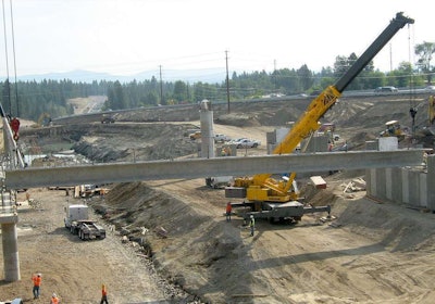 Crews work on a portion of the project in 2009. Credit: WSDOT Flickr