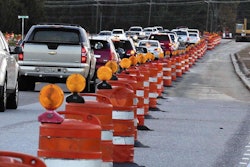 Traffic in a work zone