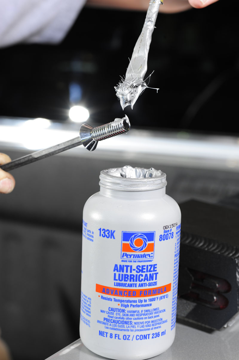 It's always a good move to use an anti-seize compound any time you are bolting dissimilar metals together with stainless hardware.